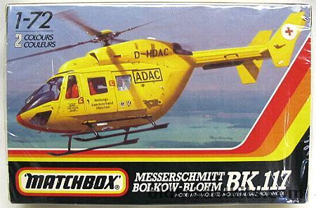 Matchbox 1/72 MBB BK-117  or MBB-Kawaksaki 117 - BAGGED, PK-48 plastic model kit